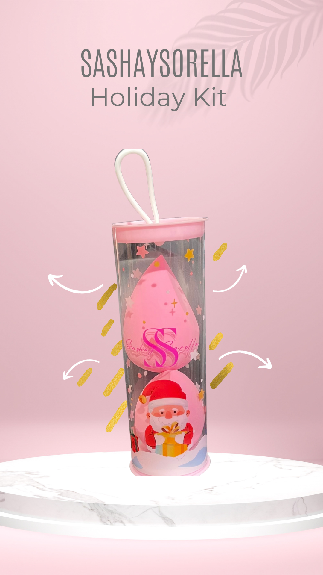 Santa Baby Sponge Set Pink