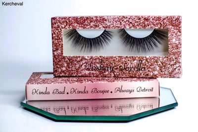 KERCHEVAL FAUX MINK LASHES, DRAMATIC LASH, WISPY LASH, FLARE LASHES, VEGAN 